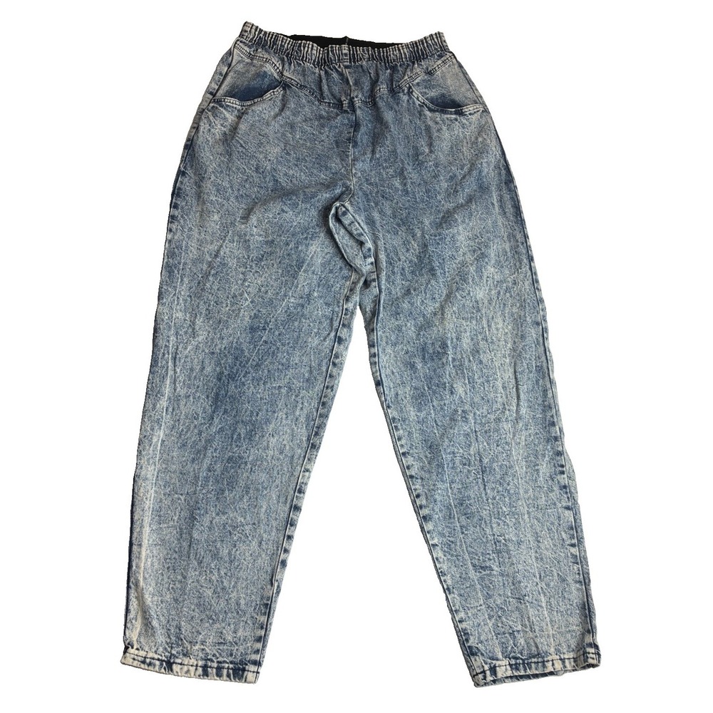 Vtg Congo Trader Acid Wash Jeans Denim Tapered Womens Size 18 Made In USA Y2K